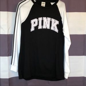 PINK long sleeve campus tee